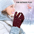 Miniatyrbild 5 av 5: 4 par dam vinter touch screen handskar varma fleecefodrade