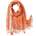 Bohemisk scarf för kvinnor Lätt blommig scarf Höst/vinter mode franssjal