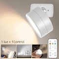 Miniatyrbild 1 av 5: 360° 3 Ljusstyrkor, 3 Färger, Väggmonterad Touchkontroll, Aluminiummaterial Adjustable 1Light 1W control