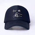 Miniatyrbild 1 av 7: Retro DAD+ME basebollkeps, andningsbar justerbar broderad mesh solhatt, hiphop solhatt, trendig black No,