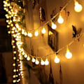 Miniatyrbild 3 av 5: Vattentät batteridriven/USB-driven LED-ballongljusslinga, lämplig för trädgård, jul, bröllop, festdekoration Warm white 3M20LED-USB interface