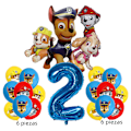 Miniatyrbild 2 av 6: PAW PATROL tecknad aluminium ballong set med 17 delar, perfekt för barnkalas 2 No,