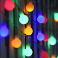 Miniatyrbild 1 av 5: Vattentät batteridriven/USB-driven LED-ballong ljusslinga, lämplig för trädgård, jul, bröllop, festdekoration RGB 3M20LED-USB interface