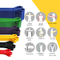 Miniatyrbild 4 av 6: Sportlatex uthållighetsband, högstyrka elastiska band för träning, Pilates, fitnessutrustning H13H19ZI32 BD No,
