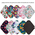Miniatyrbild 1 av 5: Damunderkläder i bambu för menstruation, 10-pack, återanvändbara, vattentäta, menstruationstyg Setting 2 No,