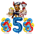Miniatyrbild 3 av 6: PAW PATROL tecknad aluminium ballonguppsättning med 17 delar, perfekt för barnsamlingar 6 No,
