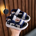 Miniatyrbild 1 av 7: Mjuka halkfria sandaler för pojkar och flickor, moderiktiga skor för småbarn blue 29 (insole 18.5 cm)