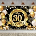 Miniatyrbild 4 av 6: Grattis på födelsedagen Fond, födelsedagsfest dekorationer, hänglappar, flaggor, 30-årsdag, 18:e, 21:a, 30:e, 40:e, 50:e, 60:e many No,