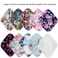 Miniatyrbild 1 av 5: Damunderkläder i bambu för menstruation, 10-pack, återanvändbara, vattentäta, menstruationstyg Set 3 No,