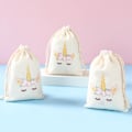 Miniatyrbild 5 av 7: Barnens linne- och bomullsgåvopåsar, födelsedagsfestdekorationer, bröllop, babyshower, festgåvor, dinosaurier, enhörningar, 6 stycken 2 No,