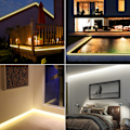 Miniatyrbild 6 av 6: 20M 40M 288 LED/M EU 220V CRI RA90 hög ljusstyrka COB LED-ljusremsa, används för utomhus trädgårdsbelysning och sovrum kök white 20 meters