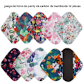 Miniatyrbild 1 av 5: Damunderkläder i bambu för menstruation, 10-pack, återanvändbara, vattentäta, menstruationstyg Setting 1 No,