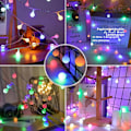 Miniatyrbild 2 av 5: Vattentät batteridriven/USB-driven LED-ballong ljusslinga, lämplig för trädgård, jul, bröllop, festdekoration RGB 10M80LED-USB interface