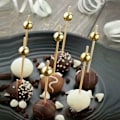 Miniatyrbild 6 av 6: Matbambupinnar, engångs vita pärlstänger för desserter, cocktails, buffé, papperscupcakes, tandpetare, 100 stycken Colorful No,