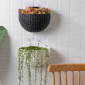Miniatyrbild 5 av 5: Snygg och tålig väggplastkruka för enkel och snygg blomma Blackish Green