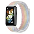 Miniatyrbillede 1 af 4: Rainbow Rainbow Nylon Loop Spænde Urrem kompatibel med Huawei Band 7