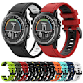 Miniatyrbilde 3 av 5: Tofarget silikonklokkereim kompatibel med Garmin Fenix 3
