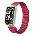 Miniatyrbillede 1 af 5: Rød PC-kasse + Nylon Loop-rem kompatibel med Xiaomi Mi Band 7 Pro