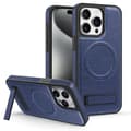 Fodral för iPhone 14 blått läder Magnetiskt helkroppsstativ