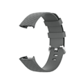 Miniatyrbild 3 av 5: Grå Grå 18mm Silverfärgat Spänne TPU Armbandsur Klockarmband kompatibelt med Fitbit Charge 4 / Charge 3 / Charge 3 Se, Storlek: L