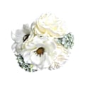 Miniatyrbillede 1 af 5: Realistisk Kunstig Blomst Levende Udsøgte Bordpynt Simuleringsbuket Fotorekvisitter White