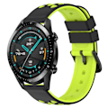 Miniatyrbillede 2 af 5: Sort Limegrøn Sort Limegrøn Silikone Urrem kompatibel med Huawei Watch Gt2 42mm