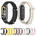 Pikkukuva 5 / 5: Space Blue Silver Space Blue Silver Mijobs Marine Silikoninen Hengittävä Ranneke yhteensopiva Xiaomi Mi Band 8:n kanssa