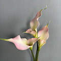 Miniatyrbillede 4 af 6: High-End Kunstig Calla Lily Dobbelt Kronblad Bryllupsbuket Hotelindretning Double petal horseshoe deep orange