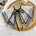 Miniatyrbilde 4 av 5: Dame falsk krage Avtakbar halv Avtakbar 'S Allsidig Three-layer large lace-White