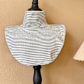 Miniatyrbilde 1 av 5: Dame falsk krage Avtakbar halv Høst Vinter Innerbekledning Strikk Striped White