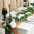 Miniatyrbillede 4 af 5: 6 stk. 12 meter Kunstig Rose Ranke Falsk Blomsterguirlande Kunstig Silke Blomster Hængende Efeu til Bryllupsbue Fest Ceremoni Baggrund Væg Haveindretning