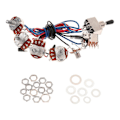 Miniatyrbild 1 av 5: Gitarrkretskabelsats med 500K Potentiometer Växelströmbrytare Svart Black