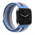 Pikkukuva 2 / 3: Siniraidallinen nailonranneke, yhteensopiva Fitbit Versa 1 / 2 kanssa