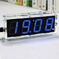 Miniatyrbild 1 av 5: DIY 4-siffrig LED Elektronisk Klocka Kit Temperatur Ljuskontroll Version Blue without Case