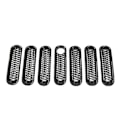 Miniatyrbild 1 av 5: Nytt Grill Mesh Inserts Kit Clip-in med låshål kompatibel med Wrangler Jk 2007-17