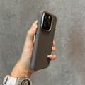 Fodral för iPhone 16 Pro Grå (magnetisk version) Högkvalitativt läder metalllins läderstruktur