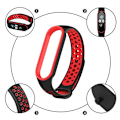 Miniatyrbillede 4 af 5: Sort Rød Sort Rød kompatibel med Xiaomi Mi Band 6 (ca8856) Silikone Urrem