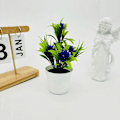 Miniatyrbild 7 av 10: Konstgjorda Lotusblad: Set med 5 Små Krukväxter Bonsai för Utomhus- eller Inomhusdekoration – Perfekt för Purple Height 18CM*Width 11CM