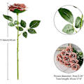 Miniatyrbillede 4 af 5: Kunstig Rose 10 stk. Åben Blomsterbuket Falske Rosestængler Falske Silke Blomster (Brændt Orange) Dusty Rose