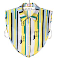 Miniatyrbilde 1 av 5: Dame falsk krage Avtakbar genser skjorte Allsidig Yellow strip pointed collar