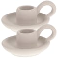 Miniatyrbilde 1 av 4: 2 stk. Keramisk Lysestake - Enkelt Chic Ornament