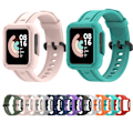Miniatyrbillede 3 af 5: Sort Sort Silikone Urrem kompatibel med Xiaomi Mi Watch Lite kompatibel med Xiaomi Mi Watch Lite