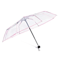 Miniatyrbillede 4 af 5: Transparent Automatisk Paraply Dame Paraply Foldbar Parasol Til Regn Og Sol Vindtæt Dame Regn Paraplyer Automatic white