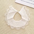 Miniatyrbilde 4 av 4: Dame falsk krage Avtakbar halv Blonde Bib Prinsesse Vintage Snowflake White