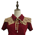 Miniatyrbilde 1 av 5: Dame falsk krage Avtakbar halv All-Match Sky Skulder M Rope Tie (Golden coffee color)