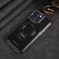 Etui til iPhone 16 Sort [beslag + magnetisk] læder Magnetisk stativ business high-end