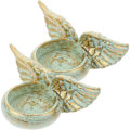 Miniatyrbilde 2 av 2: Lysestake med Vinge i Resin - Vintage Husholdningspynt