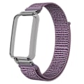 Miniatyrbillede 2 af 5: Lilla Lilla PC-etui + Nylon Loop-rem kompatibel med Xiaomi Mi Band 7 Pro