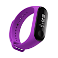 Pikkukuva 2 / 4: Violetti silikoninen ranneke, yhteensopiva Xiaomi Mi Band 3:n kanssa