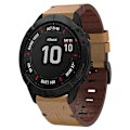 Miniatyrbild 1 av 5: Läderarmband kompatibelt med Garmin Fenix 6x Pro